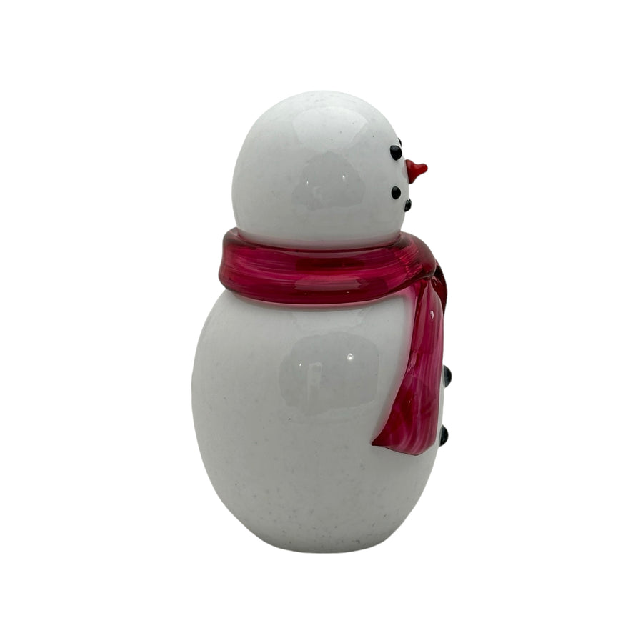 Snowman with Pink Scarf