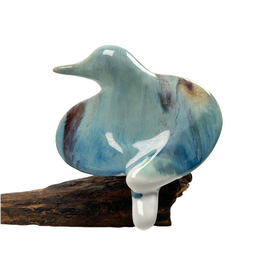 Bird - Turquoise/White #1291