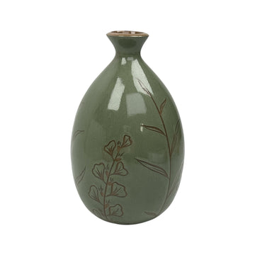 Medium Vase - Teal - Botanical