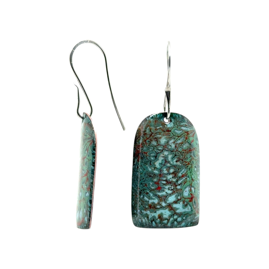 Enameled Earrings