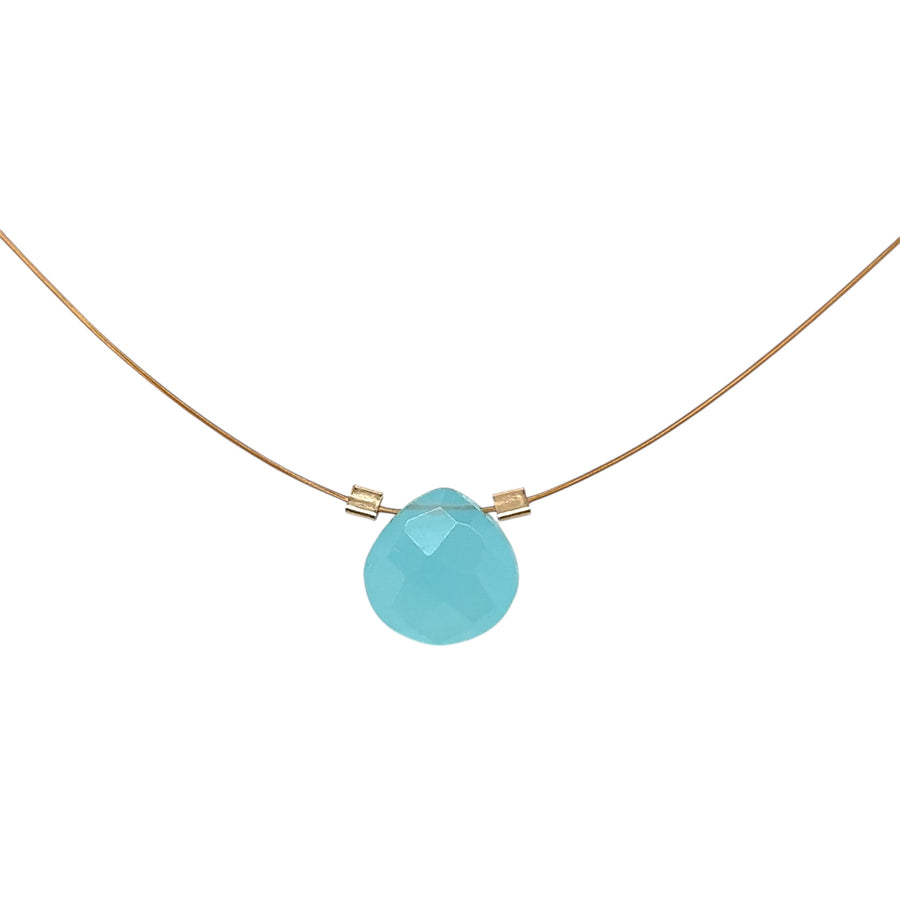 Aqua Chalcedony Necklace