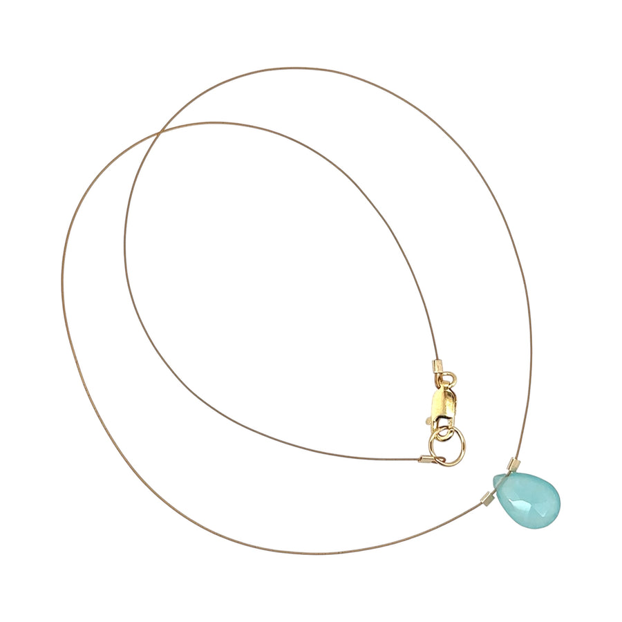 Aqua Chalcedony Necklace