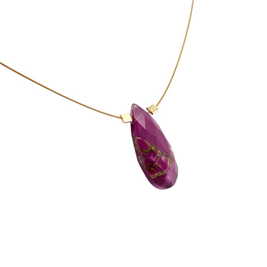 Purple Copper Turquoise Necklace