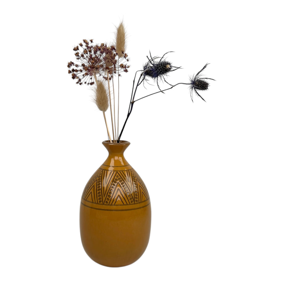 Medium Vase - Gold - Geometric