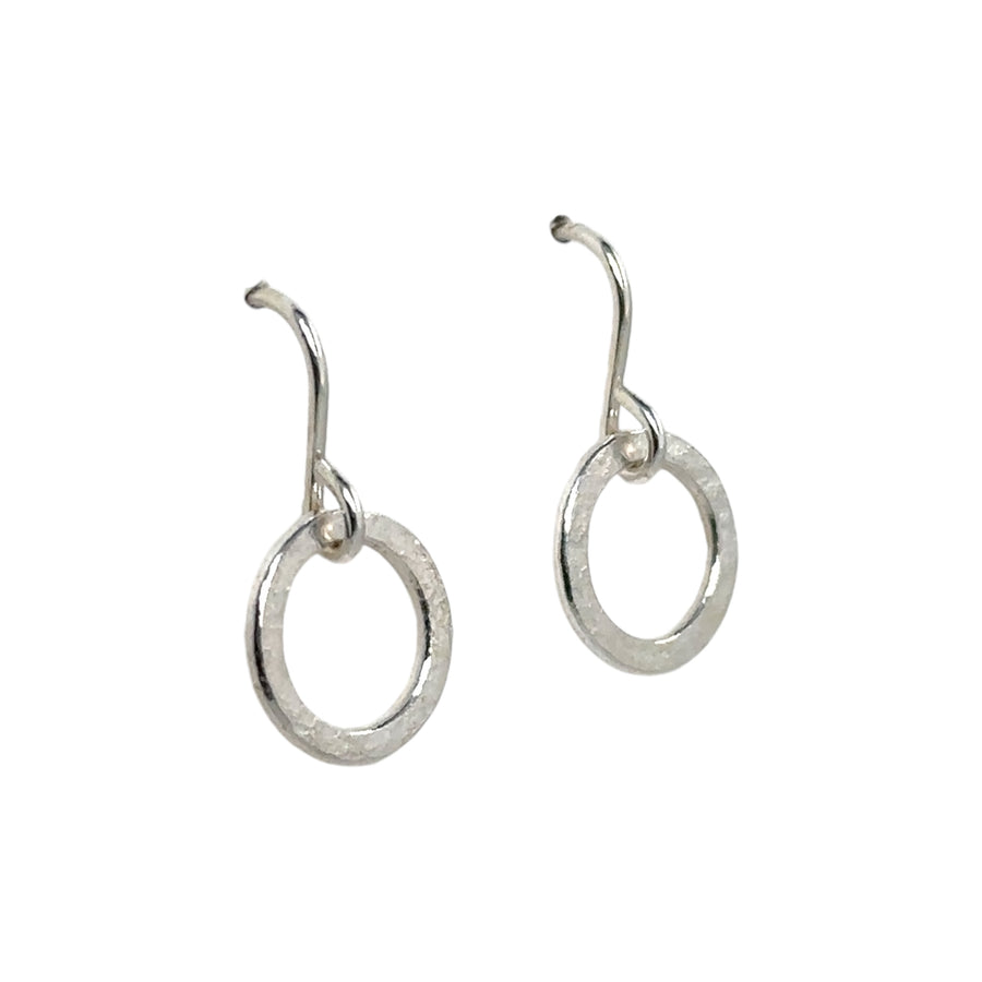 Earrings - Hammered Circle - Small