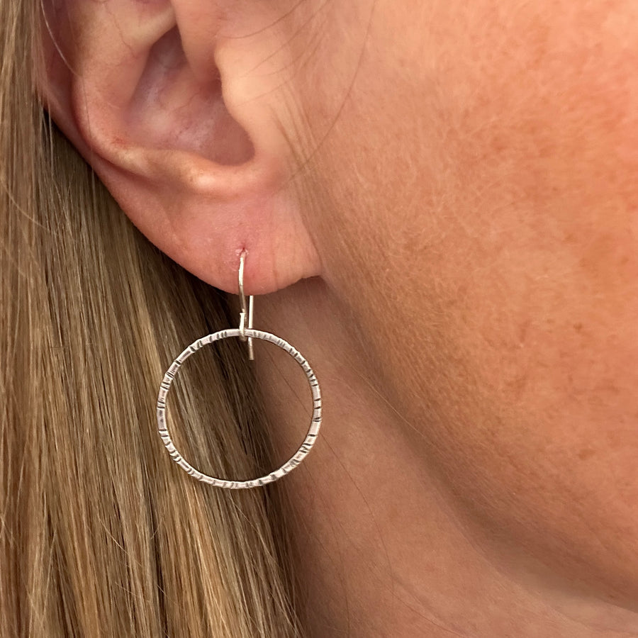 Earrings - Stamped Circles