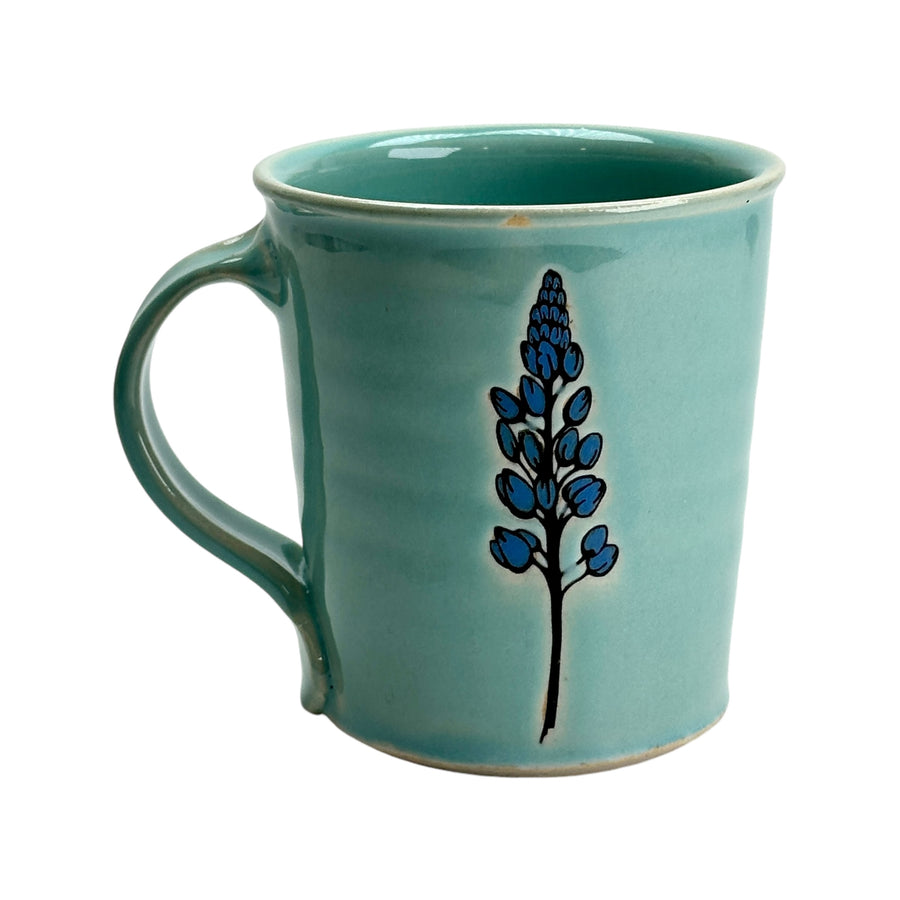 Mug - Blue Lupine on Teal