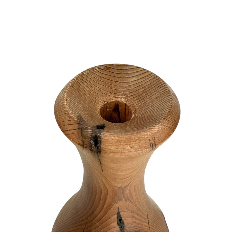 Cedar Post Vase with Cattails