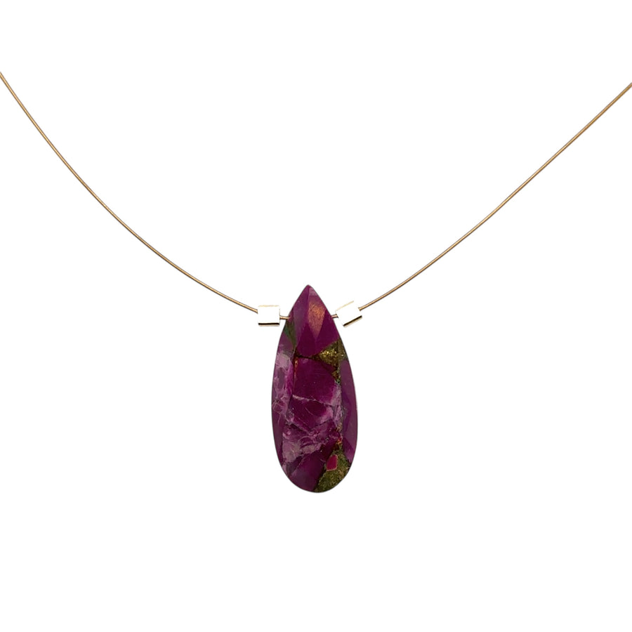Purple Copper Turquoise Necklace