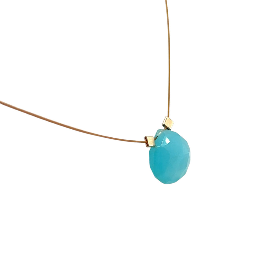 Aqua Chalcedony Necklace