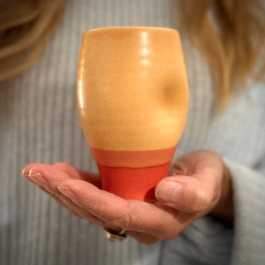 Thumb Cup - Yellow/Red