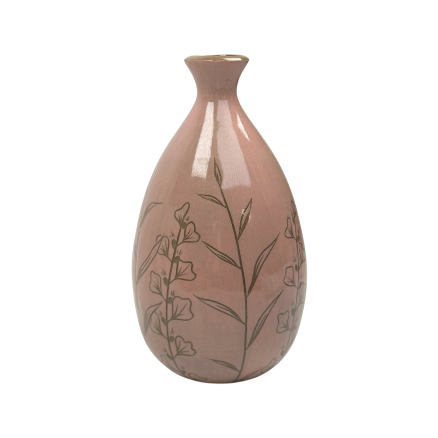 Medium Vase - Pink - Botanical