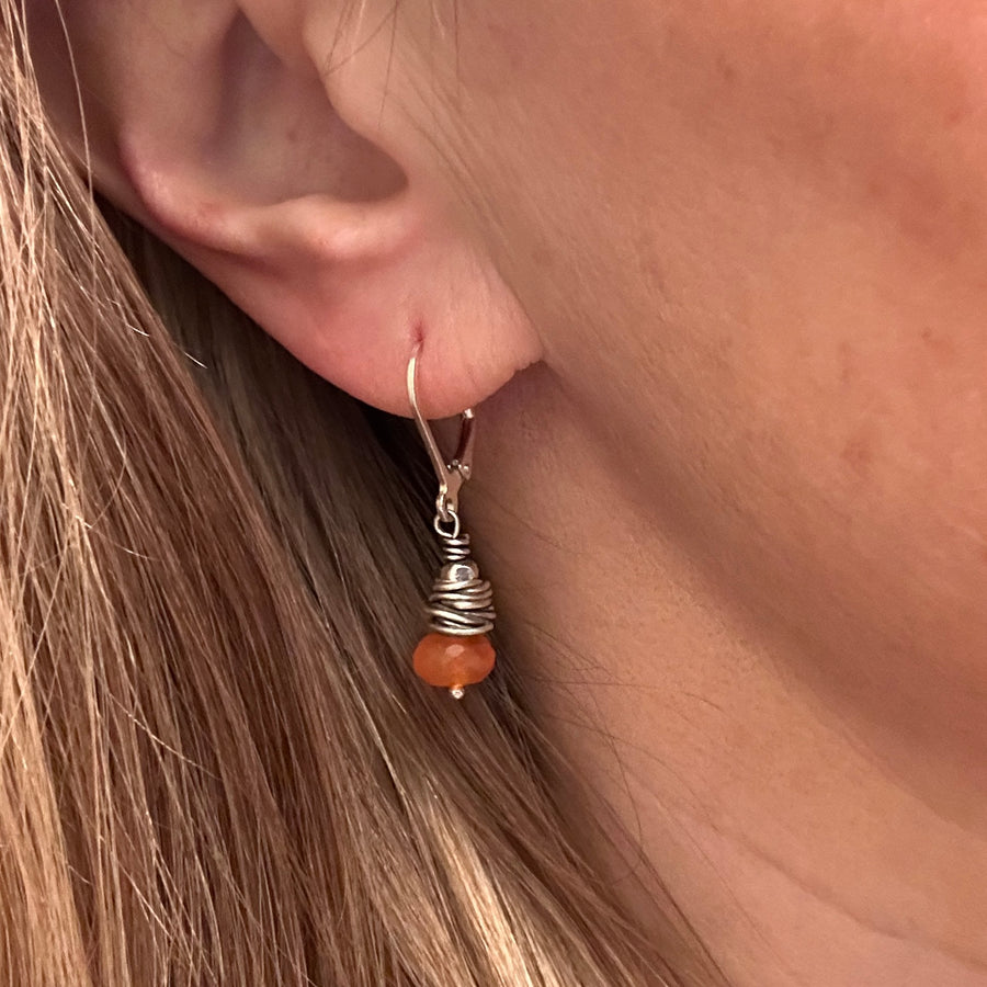 Earrings - Carnelian - Tiny