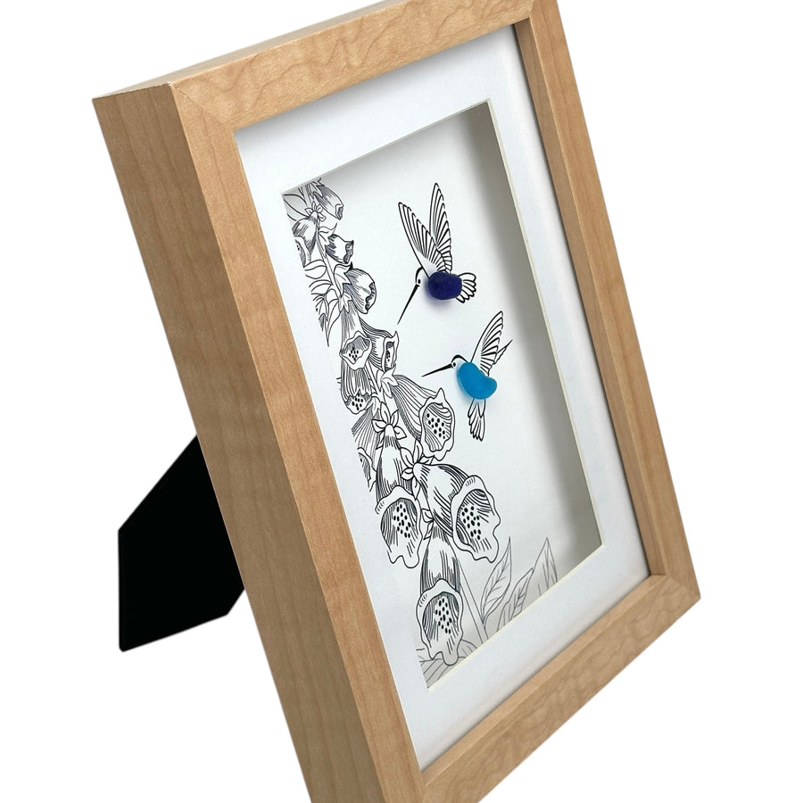 Sea Glass Hummingbirds