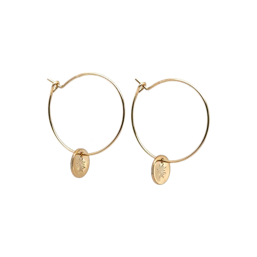 Earrings - Hoops with Starburst