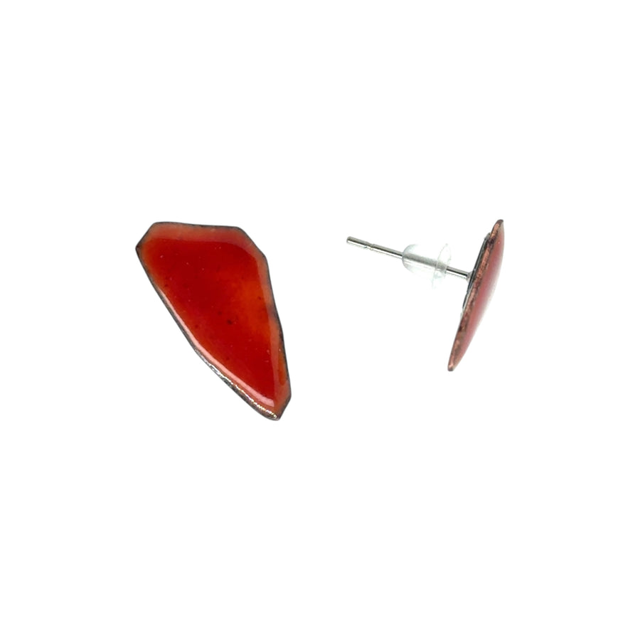 Enameled Stud Earrings