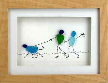 Sea Glass Couple Dog Walkers