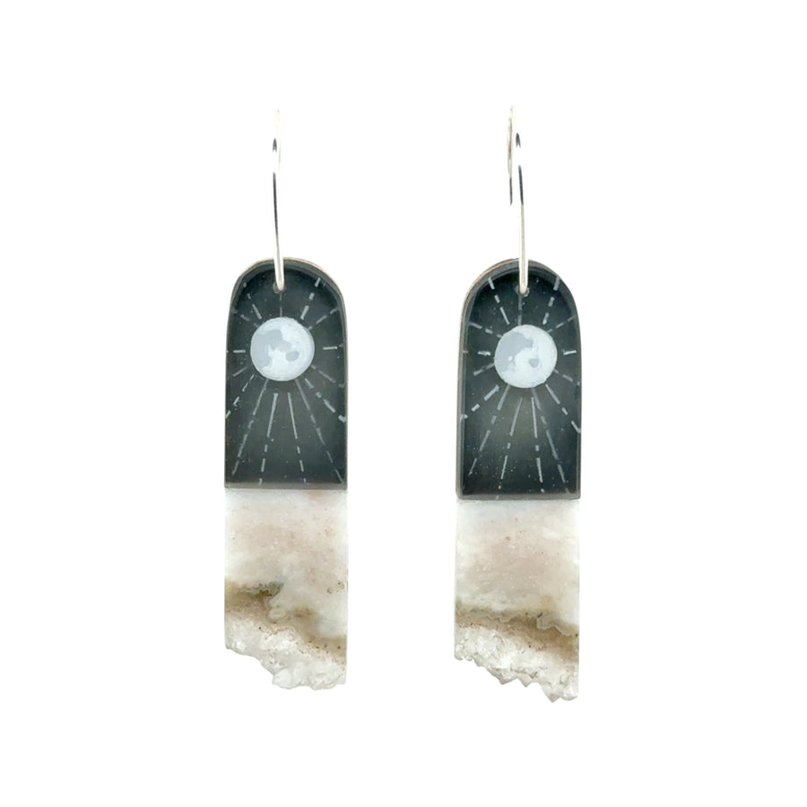 Earrings with Crystal - Moon Rays
