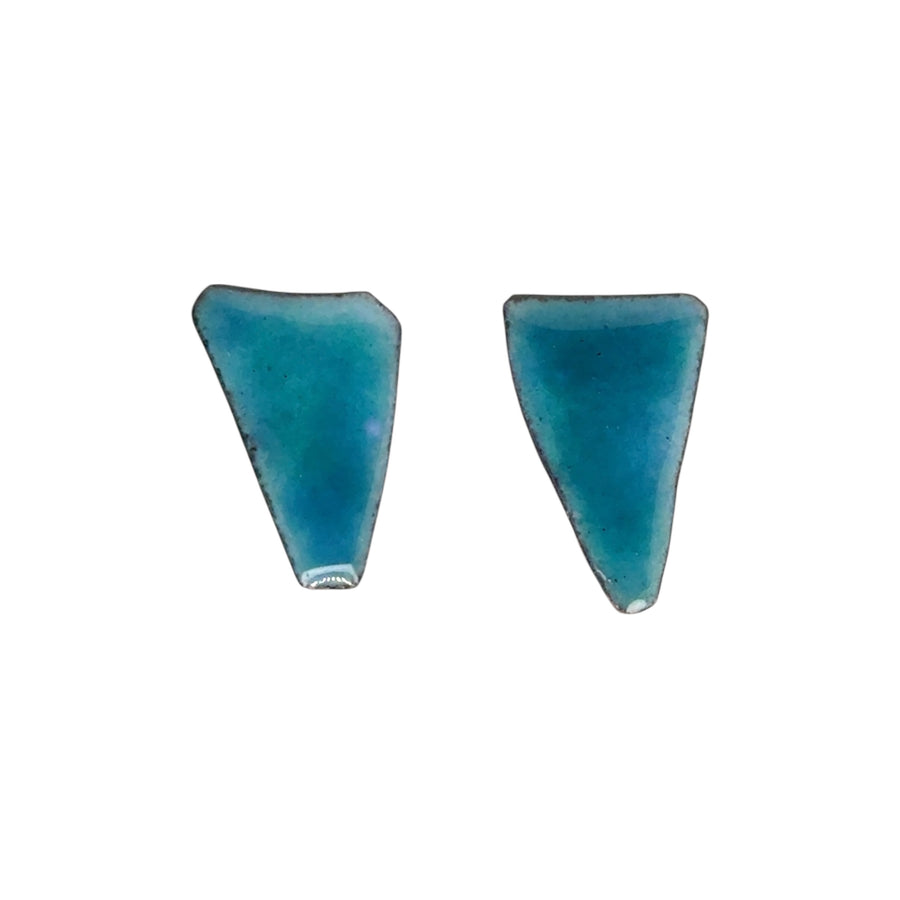Enameled Stud Earrings