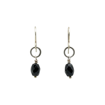 Earrings - Black Tourmaline - Tiny