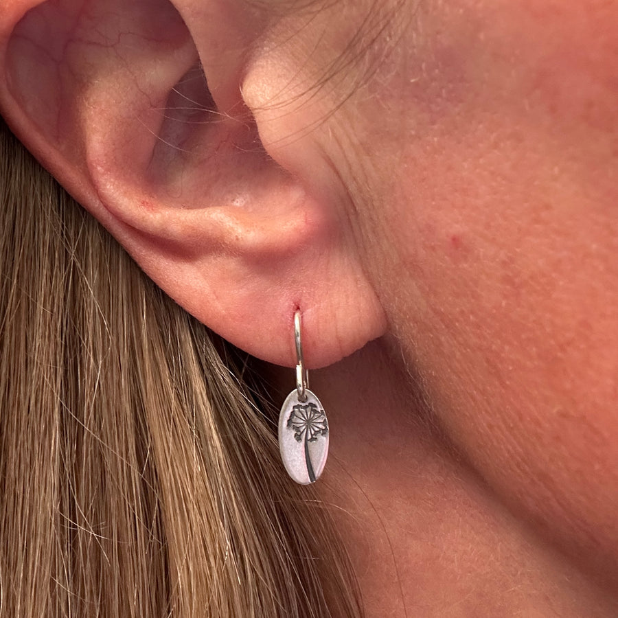 Earrings - Oval with Dandelion