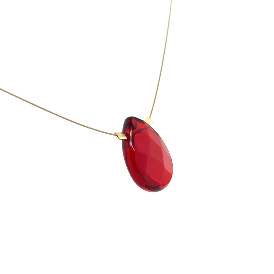 Czech Quartz Necklace - Cherry