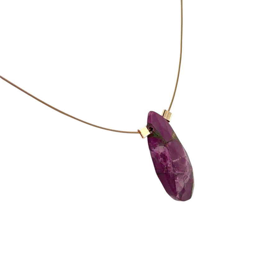Purple Copper Turquoise Necklace