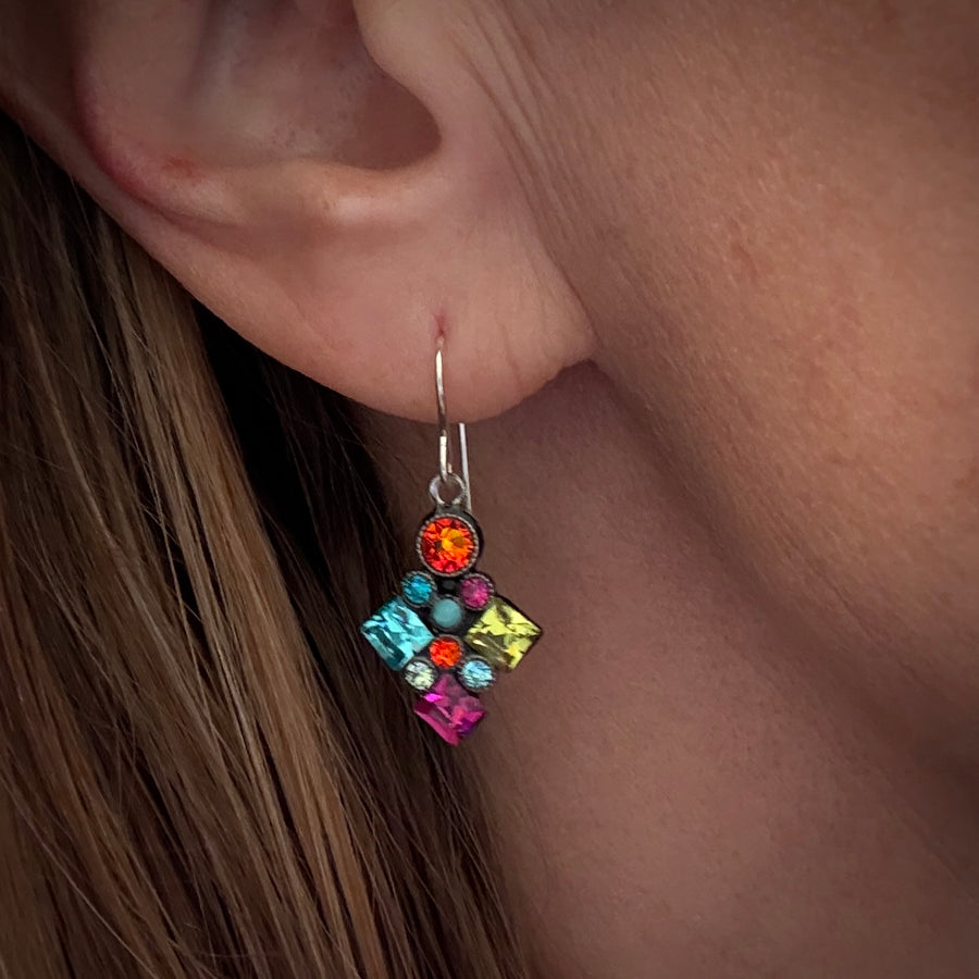 Earrings - Architectural Long Diamond