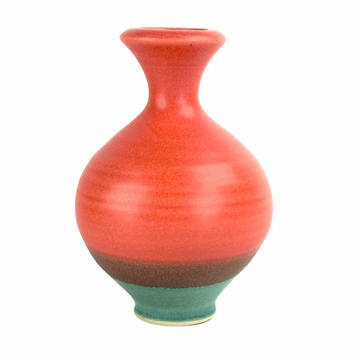 Bud Vase - Red/Turquoise