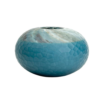 Blue Swirl Textured Incalmo Vessel #303