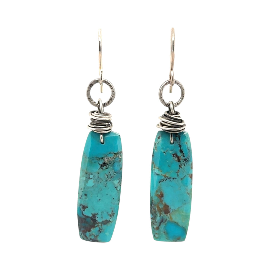 Earrings - Turquoise Rectangle