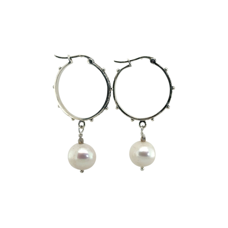 Earrings - Freshwater Pearl Hoops