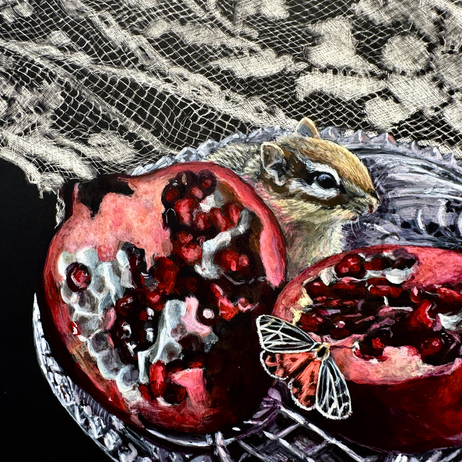 Pomegranate - Original Scratchboard