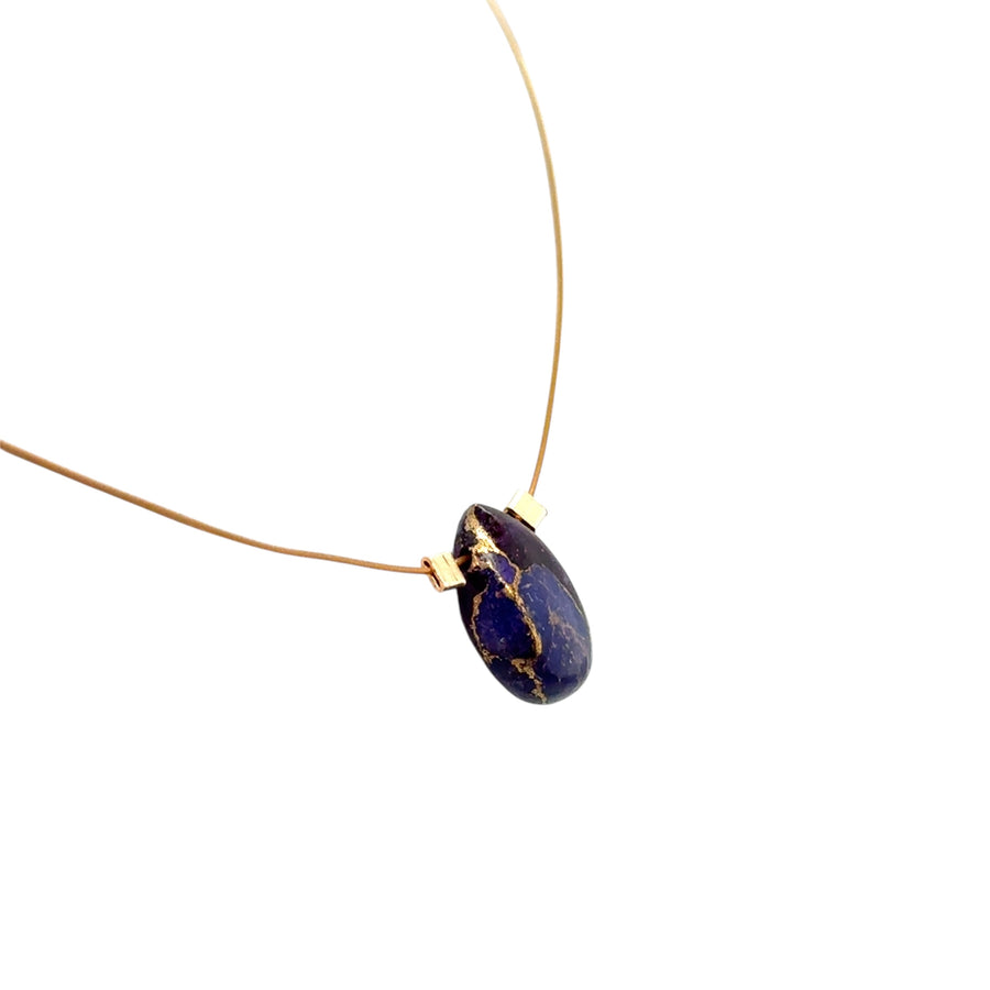 Purple Copper Turquoise Necklace