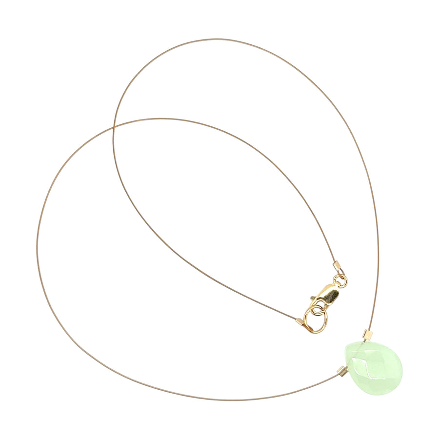 Czech Quartz Necklace - Pistachio