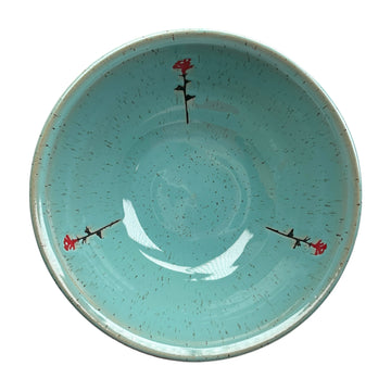 Bowl - Teal Paintbrush - Large