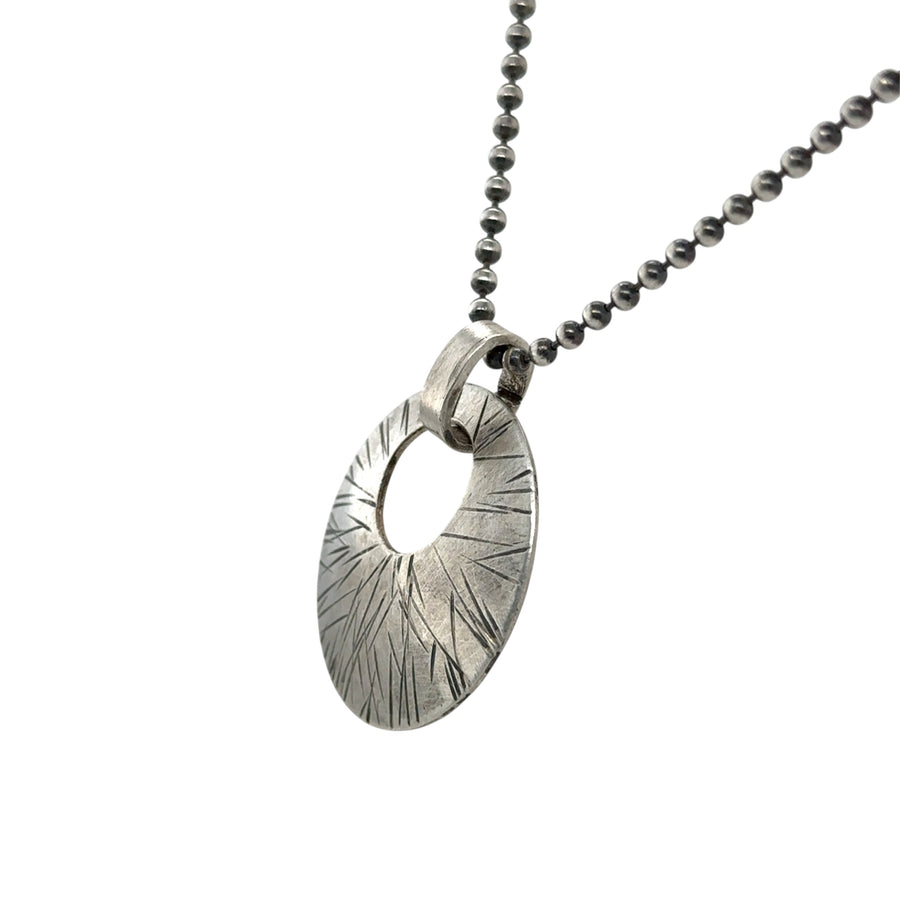 Necklace - Silver Disk