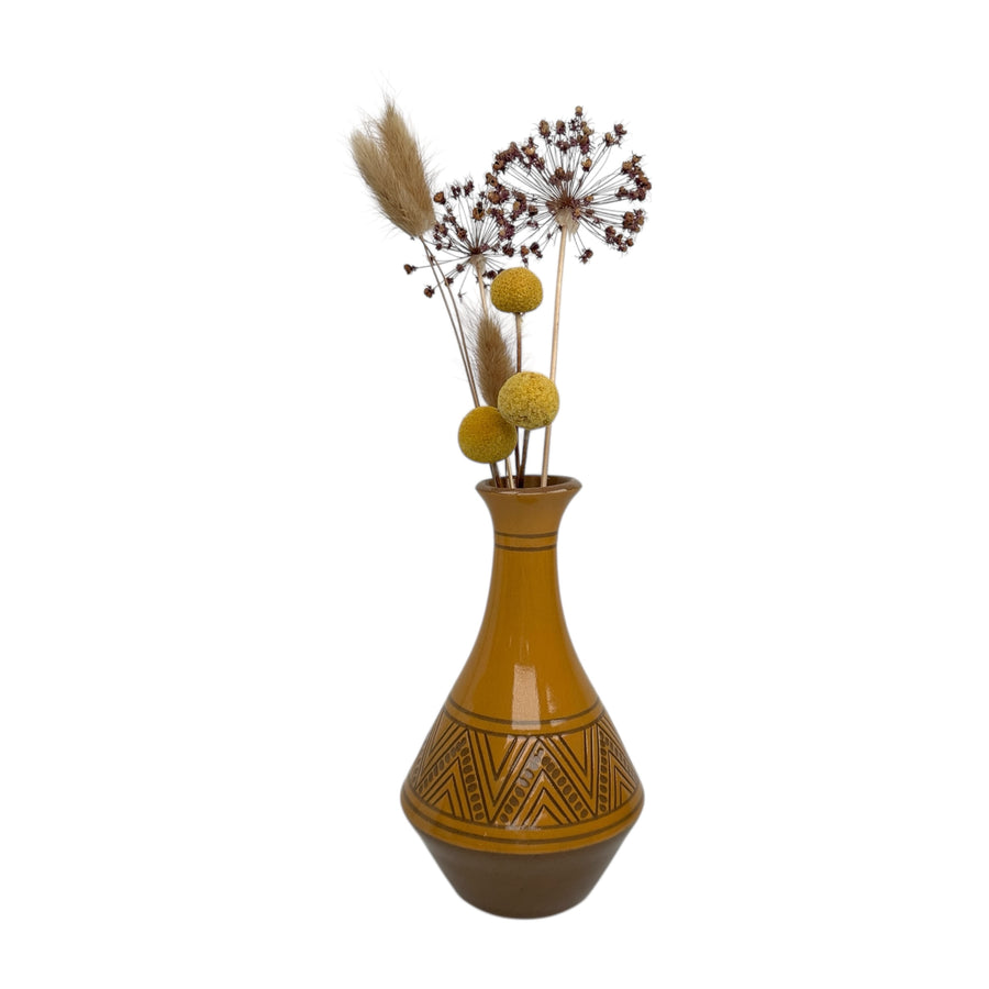 Medium Vase - Gold - Geometric