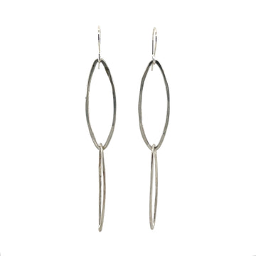 Earrings - Silver Double Petals