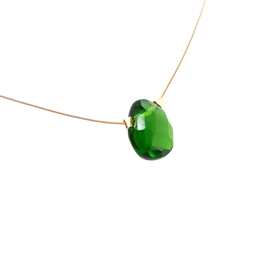 Czech Quartz Necklace - Evergreen