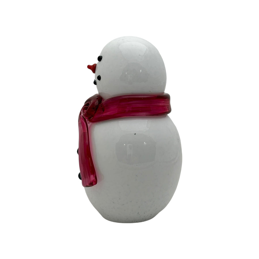 Snowman with Pink Scarf