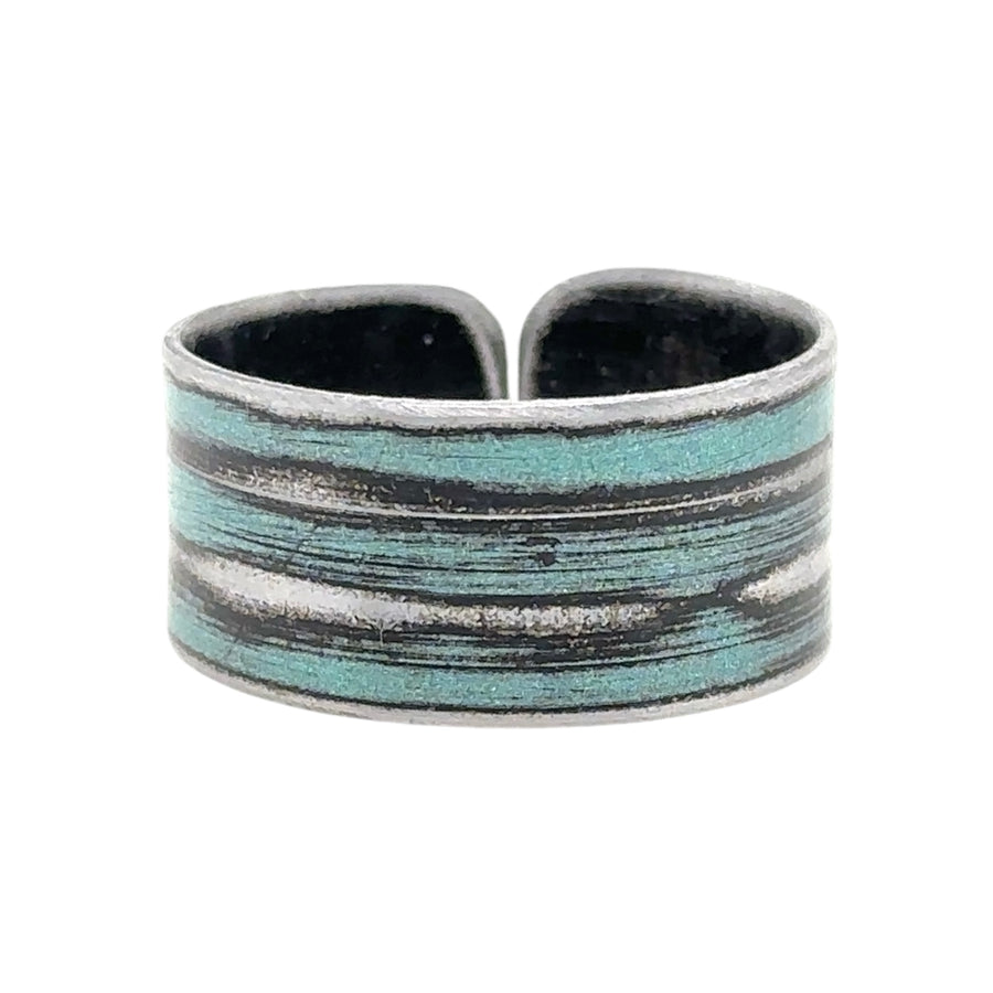 Ring - Blue with Black - Size 9