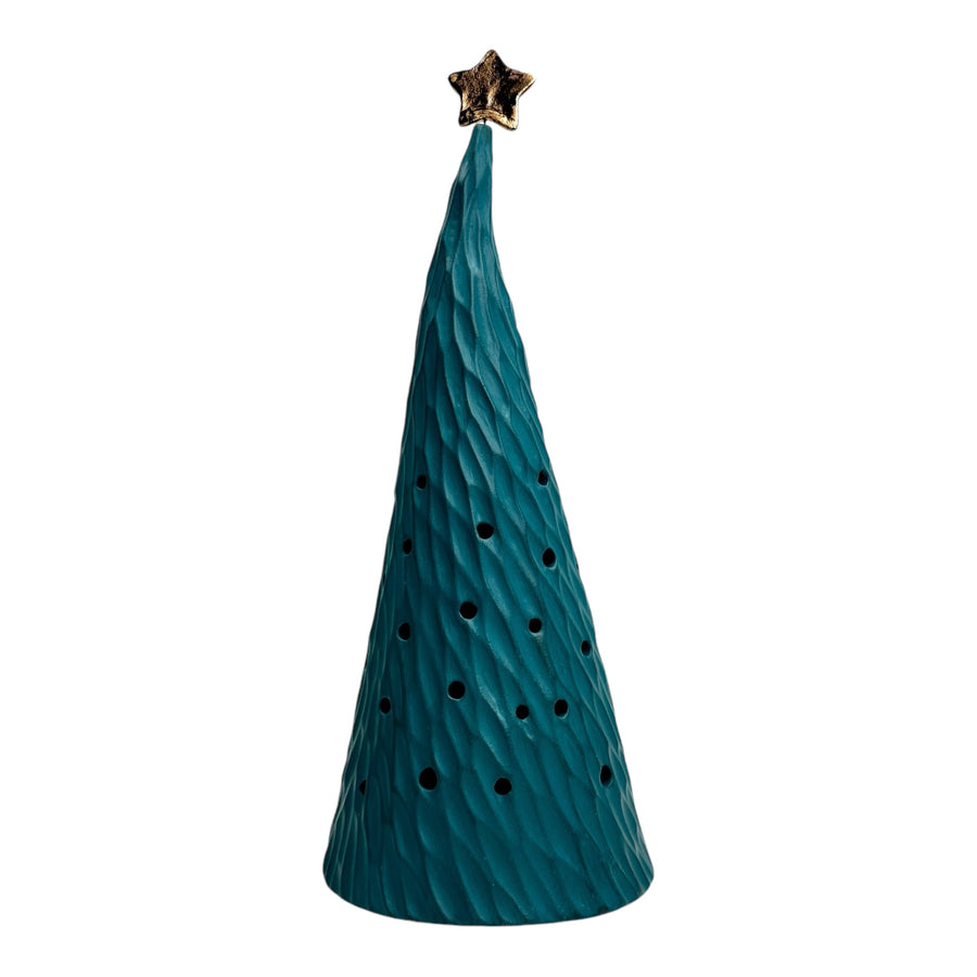 Holiday Luminary Tree - Teal - Large