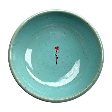 Bowl - Teal Paintbrush - Large