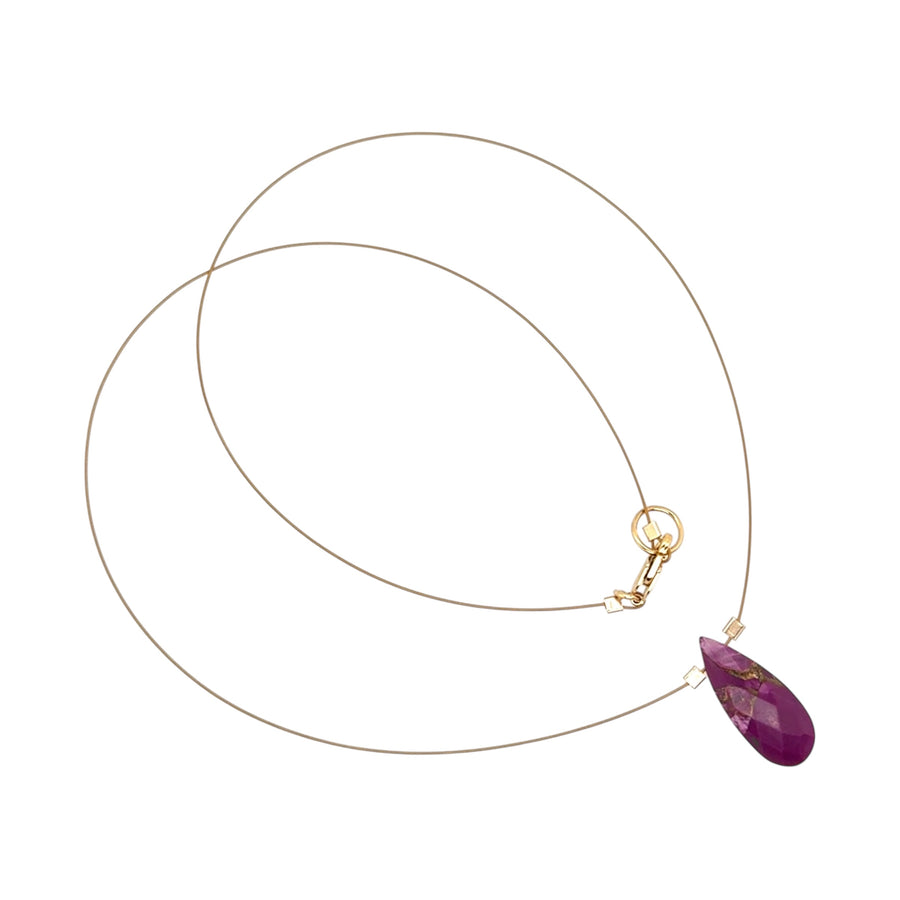 Purple Copper Turquoise Necklace