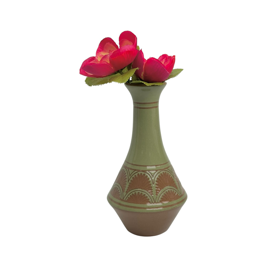 Medium Vase - Sage - Geometric