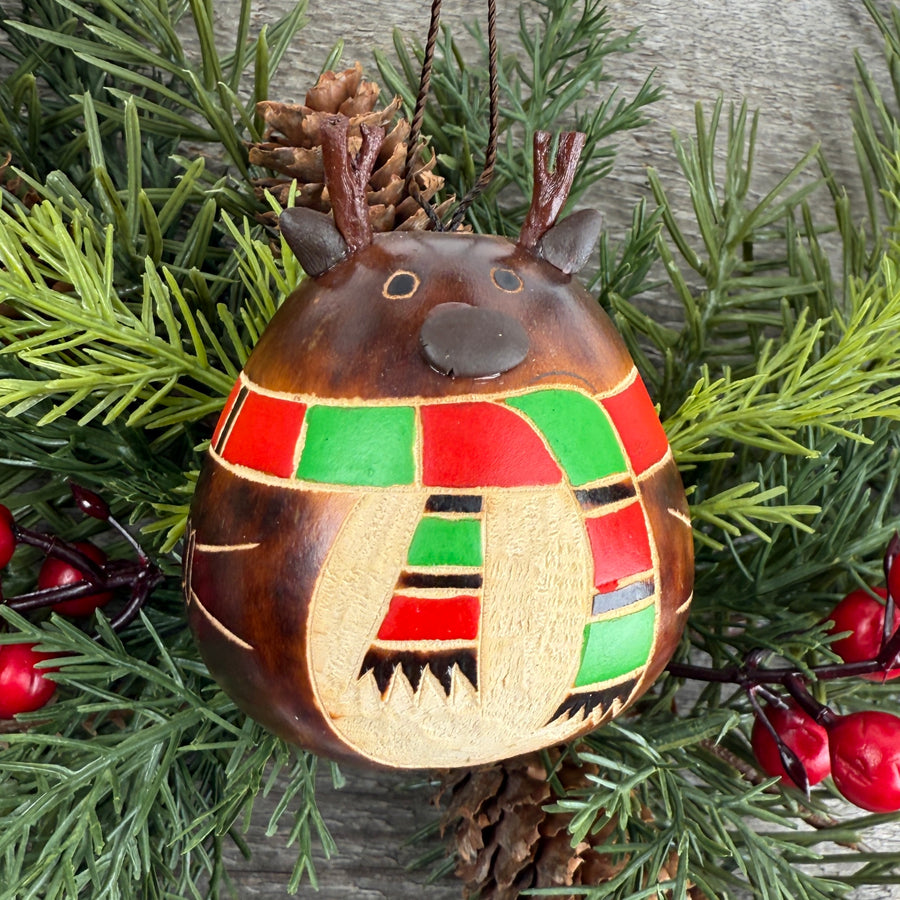 Gourd Ornament - Reindeer