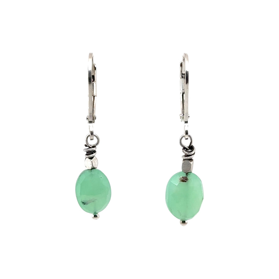 Earrings - Chrysoprase - Tiny