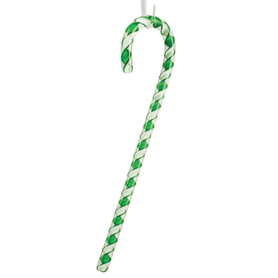Green & White Candy Cane Ornament