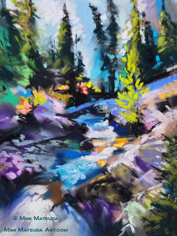 Cascade Creek - Grand Teton National Park - Original Pastel